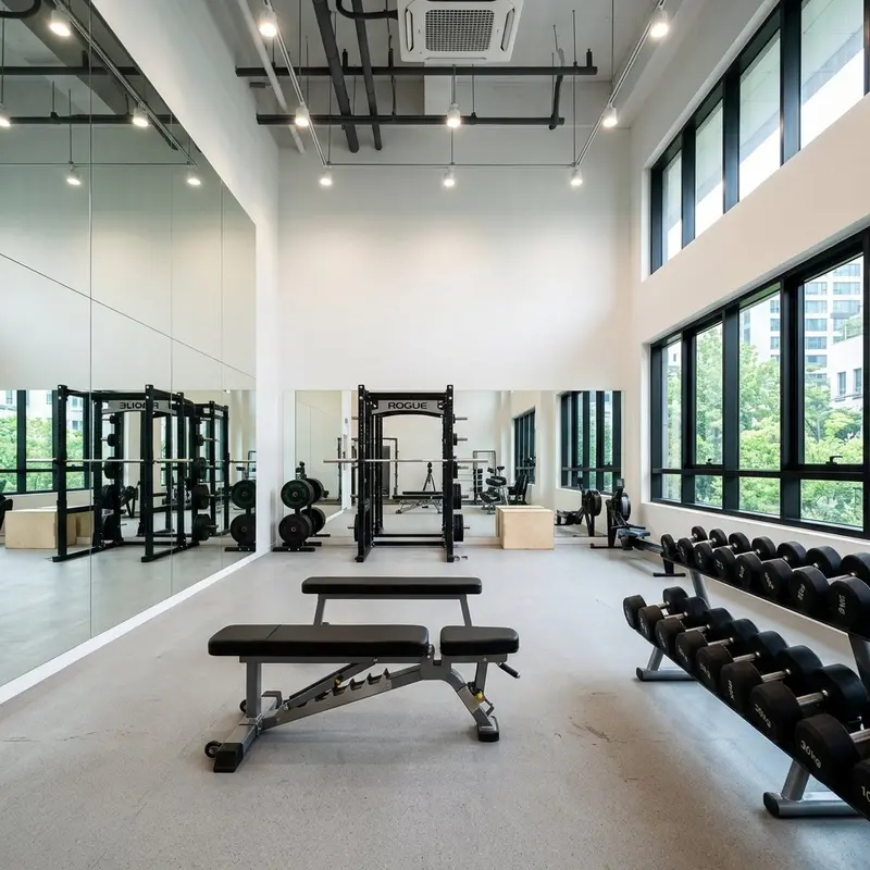 Gym motivational mural before wall printing