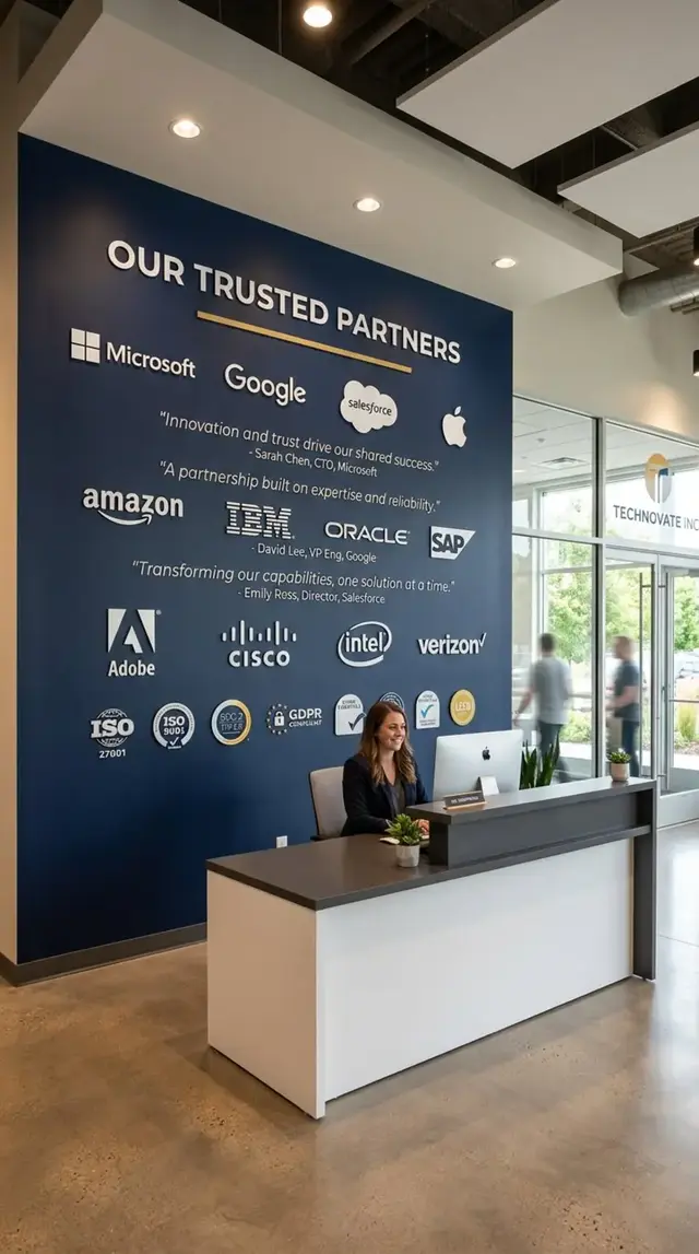 Social Proof & Trust wall printing